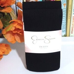 JESSICA SIMPSON BLACK TIGHTS 2 PAIR SET SIZE S/M NWT